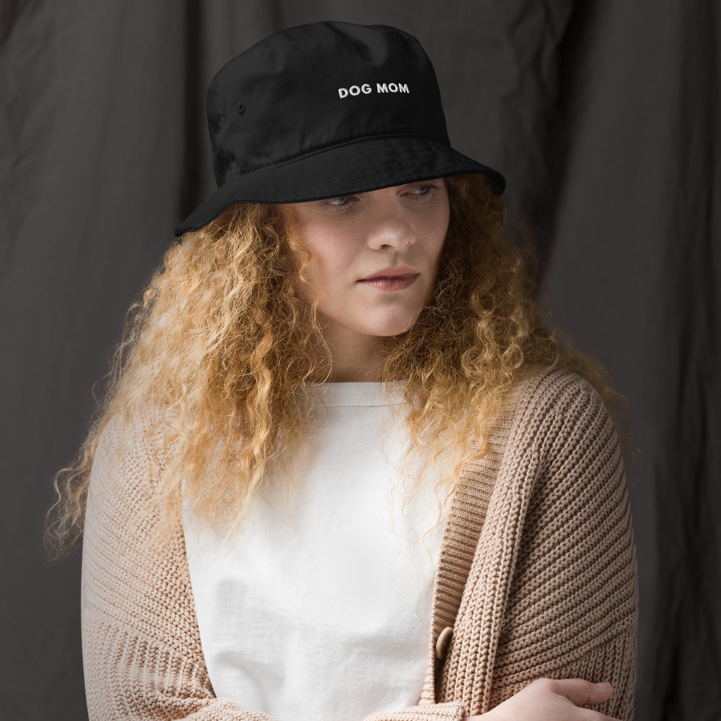 Dog Mom Bucket Hat - Premium Embroidered Organic Cotton